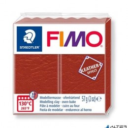 FIMO Gyurma, 57 g, égethető, &quot;Leather Effect&quot;, rozsdabarna