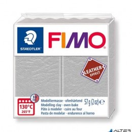 FIMO Gyurma, 57 g, égethető, &quot;Leather Effect&quot;, galambszürke