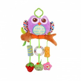 LORELLI Toys készségfejlesztő plüss játék - purple bagoly