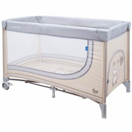 Baby Mix Gyermek utazóágy Maci beige