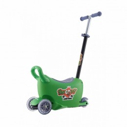 MILLY MALLY Gyermek jármű vezetőrúddal Snoop 3az1-ben green