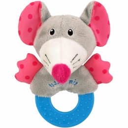 Baby Mix Gyermek plüss csörgő egérke