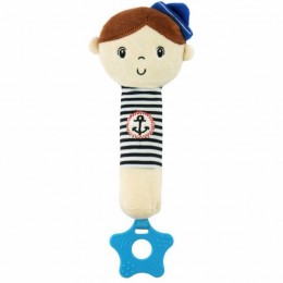 Baby Mix Sípolós plüss játék rágókával tengerész fiú