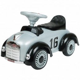 BAYO Gyerek kisautó melódiával és vezető rúddal Retro grey