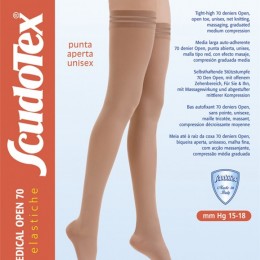 Scudotex 823 nyitott unisex combfix-harisnya 70 denes, 15-18 Hgmm szlikonos csúszásgátlóval