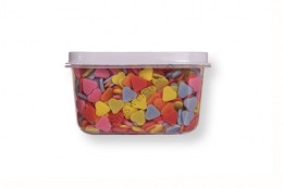 Kis kiszerelésű (50g) színes szív alakú cukorkonfetti