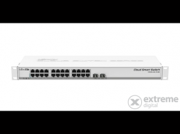 MIKROTIK CSS326-24G-2S+RM 1U 19" 24port GbE LAN 2x 10GbE SFP+ Cloud Smart Switch