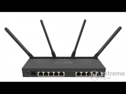 MIKROTIK RB4011IGS+5HACQ2HND-IN 10port GbE LAN, 1xSFP+ port, 2,4GHz & 5GHz 802.11ac wireless külső antennával