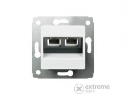 LEGRAND 1xRJ11+1xRJ45 süllyesztett informatikai csatlakozó, fehér (773640)
