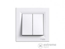 SCHNEIDER Electric Asfora N101x2 kettős nyomókapcsoló, fehér