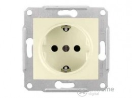 SCHNEIDER Schnedier Electric Sedna süllyesztett földelt dugalj, bézs (SDN3000547)