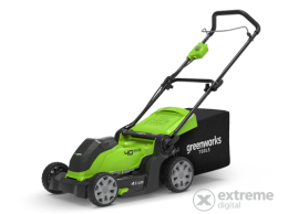 GREENWORKS G40LM41 akkus fűnyíró, 40V, 41 cm/50 L fűgyűjtő, akku és töltő nélkül