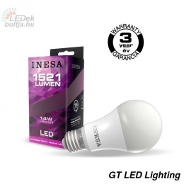 INESA LED Izzó E27 14W Gömb Hideg fehér
