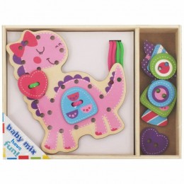 Baby Mix Fűzős fajáték Dino
