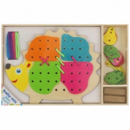 Baby Mix Fűzős fajáték Süni