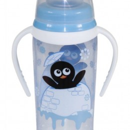Baby Care itató puha ivócsörrel és fogantyúval 350ml - vegyes színekben