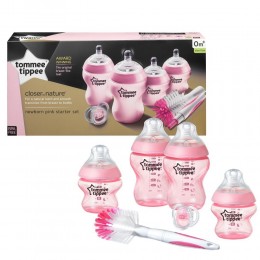 Tommee Tippee Közelebb a természeteshez BPA-mentes Újszülött cumisüveg szett lány