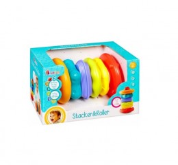 Bambam Stacker&amp;Roller gurulós toronyépítő játék