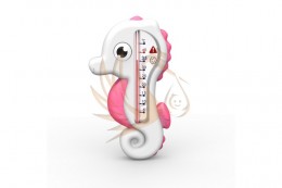 Nuvita csikóhal alakú vízhőmérő - pink - 1001