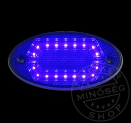 TruckerShop LED helyzetjelző lámpa 12/24V (ovális) kék HEXA