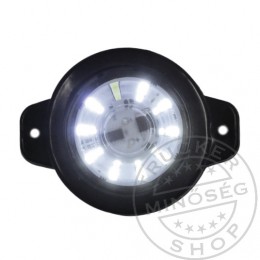 TruckerShop LED helyzetjelző lámpa 12/24V (kerek) fehér FUTÓFÉNNYEL