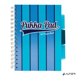 PUKKA Spirálfüzet Vogue regiszteres A/5 100 lapos vonalas kék