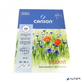 CANSON Akvarell karton 300x400mm 250 gr 10 ív/tömb