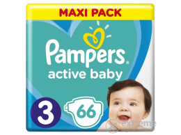 PAMPERS Active Baby Maxi Pack pelenka, 3-as méret, 66 db