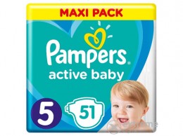 PAMPERS Active Baby Maxi Pack pelenka, 5-ös méret, 51 db