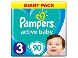PAMPERS Active Baby Giant Pack pelenka, 3-as méret, 90 db