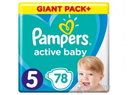 PAMPERS Active Baby Giant Pack Plus pelenka, 5-ös méret, 78 db