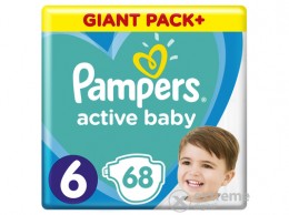 PAMPERS Active Baby Giant Pack Plus pelenka, 6-os méret, 68 db