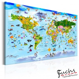 ArtGeist sp. z o o. Kép - Children's Map: Colourful Travels