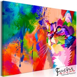 ArtGeist sp. z o o. Kép - Colourful Cat (1 Part) Wide