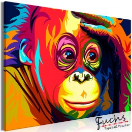 ArtGeist sp. z o o. Kép - Colourful Orangutan (1 Part) Wide