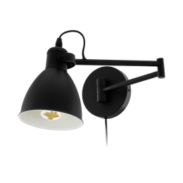 EGLO SAN PERI FALILÁMPA E27 1X10W FEKETE FÉNYFORRÁS NÉLKÜL