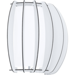 EGLO STELLATO2 FALI LÁMPA E27 1X60W 28, 5X25X14CM ACÉL/FA/ÜVEG FEHÉR