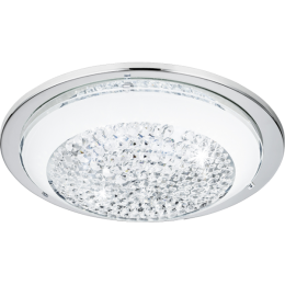 EGLO ACOLLA LED MENNY.L 8,2W 820LM D:29CM ACÉL/ÜVEG/KRISTÁLY