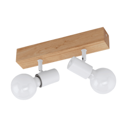 EGLO TOWNSHEND3 SZPOT E27 2X40W FEHÉR / TÖLGY FÉNYFORRÁS NÉLKÜL
