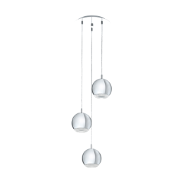 EGLO CONESSA LED FÜGGESZTÉK GU10 3X3,3W KRÓM / KRISTÁLYHATÁSÚ MŰA. BETÉT