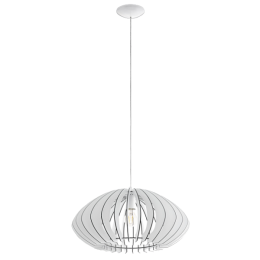 EGLO COSSANO2 FÜGGESZTÉK E27 60W IP20 D:50CM ACÉL/FA FEHÉR