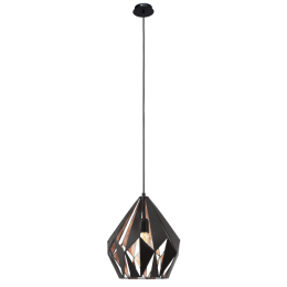EGLO VINTAGE FÜGGESZTÉK E27 60W M:110CM D:31CM FEKETE/RÉZ IP20