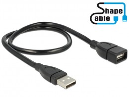Delock kábel USB 2.0 A-A male to female hosszabbító - 0.5 m (83499)