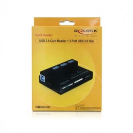 Egyéb Delock USB CardReader 3 Port USB 3.0 HUB (91721 60in1)