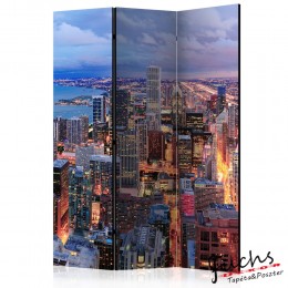 ArtGeist sp. z o o. Paraván - Illuminated Chicago [Room Dividers]