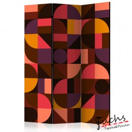ArtGeist sp. z o o. Paraván - Geometric Mosaic (Red) [Room Dividers]