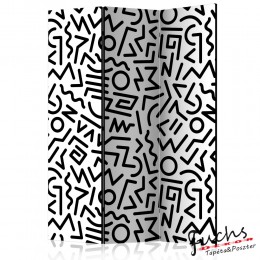ArtGeist sp. z o o. Paraván - Black and White Maze [Room Dividers]