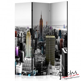 ArtGeist sp. z o o. Paraván - Iridescent skyscrapers [Room Dividers]