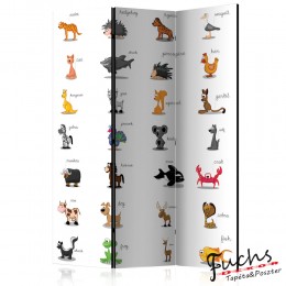 ArtGeist sp. z o o. Paraván - Learning by playing (animals) [Room Dividers]