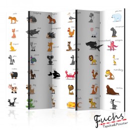 Paraván - Learning by playing (animals) [Room Dividers]